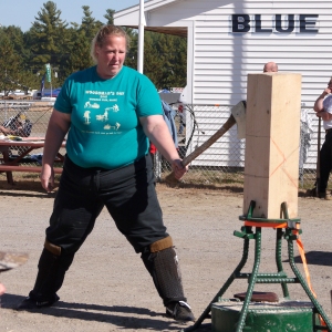 This woman (known as a "lumberjill") won every one of the women's events.  She was STRONG!